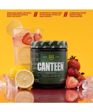 REDCON1 Canteen Hydration + Electrolytes - Strawberry Lemonade Electrolyte Drink Powder with B Vitamins & Minerals for Recovery | 30 Servings - Buy Online on GoSupps.com