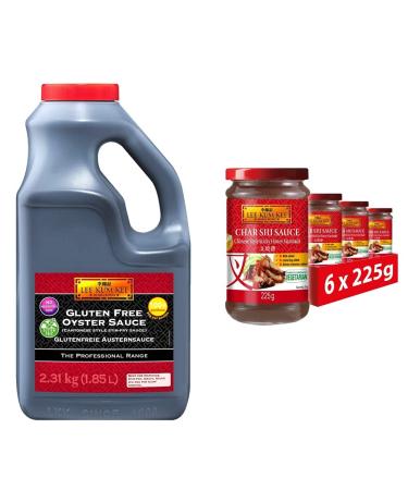 Lee Kum Kee Gluten free Oyster Sauce 2.31 Kg & Char Siu Sauce 225g (Pack of 6) Oyster Sauce + Char Siu Sauce 225g (Pack of 6)