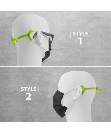 Bone 3 Pack Mask Holder Ear Hooks | Adjustable Anti-Slip Silicone Band for Adults & Kids | Comfortable Mask Extension - Short Black Set - Buy Online on GoSupps.com