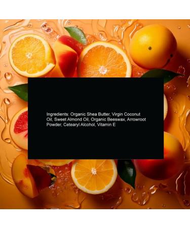 d SA Peach & Lemon Zest Body Butter Natural Moisturizer with Shea Butter & Coconut Oil Hydrating & Nourishing for Dry Skin Waterless Eco-Friendly 8 oz - Buy Online on GoSupps.com