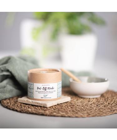 Puremetics Spirulina Peel-Off Mask | 100% Natural Vegan & Plastic-Free | Anti-Acne Solution for Oily Skin | Zero Waste Natural Cosmetics (65g - 7 Applications) - Buy Online on GoSupps.com