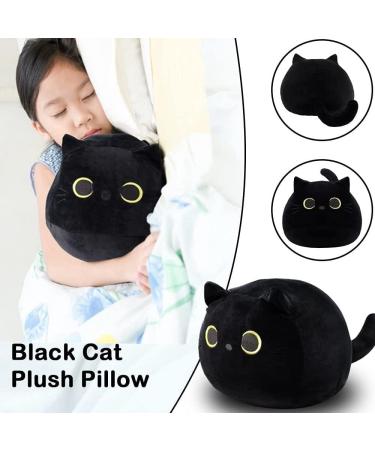OUKEYI 50cm Black Cat Plush Toy Black Cat Pillow Fat Cat Kawaii Pillow Stuff Plushies Lumbar Back Cushion Decoration for Kids Home Decor Gift Boys Girls Birthday Valentines Christmas - Buy Online on GoSupps.com