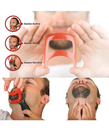 Beard Hairline Template Kit Professional 4-Piece Set for Beard and Hairline Shaping Beard Trimming Tool Facial Hair Outline Shaper Beard Hair Grooming Stencil Styling Guide for Men Styling & Haircut - Buy Online on GoSupps.com