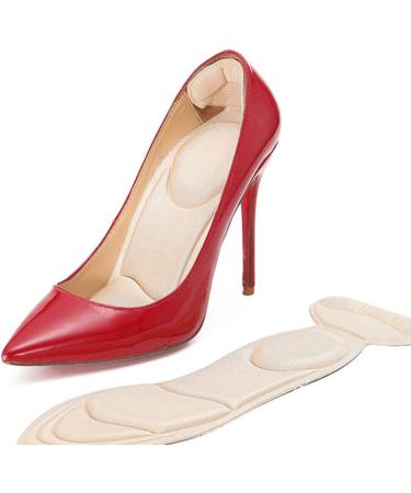 Exceart Women's Heel Cushion Inserts & Insoles Comfort & Support for High Heels | Creamy White & Black - Buy Online on GoSupps.com