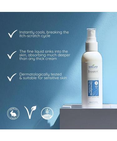 Salcura Natural Skin Therapy Bioskin Dermaspray Intensive Perfect For Dry & Itchy Skin easy To Use Spray Suitable For Anyone Prone To Eczema Psoriasis Dermatitis & Any Other Skin Allergy 100ml - Buy Online on GoSupps.com