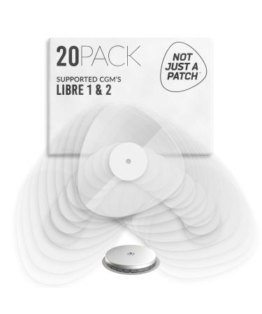 Not Just A Patch CGM Sensor Patches for Freestyle Libre and Medtronic Sensors (20 Pack) - Water Resistant & Durable for 10-14 Days - Transparent Clear Pre-Cut Freestyle Libre 2 Sensor Covers - Buy Online on GoSupps.com