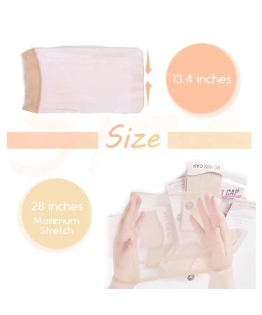 HD Lace Front Wig Caps for Women - Nude Stretchy Nylon Stocking Caps (2 PCS) - Buy Online on GoSupps.com