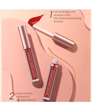 URQT 6pcs Lip Liner and Lipstick Makeup Set - Velvety Matte Liquid Lipsticks with Matching Smooth Liner | Waterproof, Long Lasting, Matte Finish - Gift Set (Set A 6) - Buy Online on GoSupps.com
