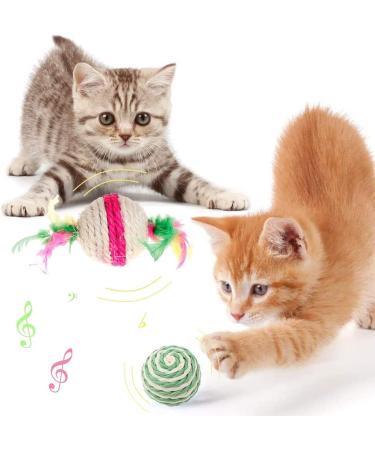 Shengruili Cat Sisal Ball - 8 Eco-Friendly Interactive Cat Toy Balls for Kittens | Durable Sisal Rope | Perfect Pet Playtime - Buy Online on GoSupps.com