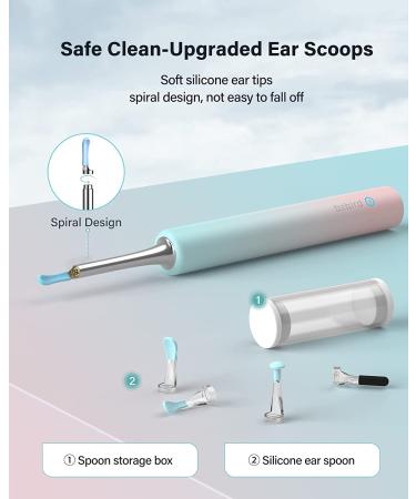 BEBIRD Ear Cleaner: 1080P FHD Wireless Ear Camera & Wax Removal Tool for iPhone, iPad & Android - Pale Pink-Green - Buy Online on GoSupps.com