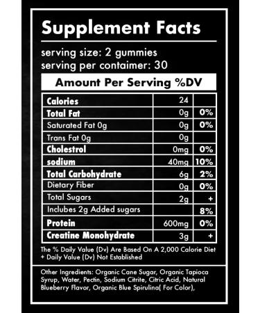 Nitro Supplements Creatine Monohydrate Gummies - 60ct (30 Servings) | International Shipping Available - Buy Online on GoSupps.com