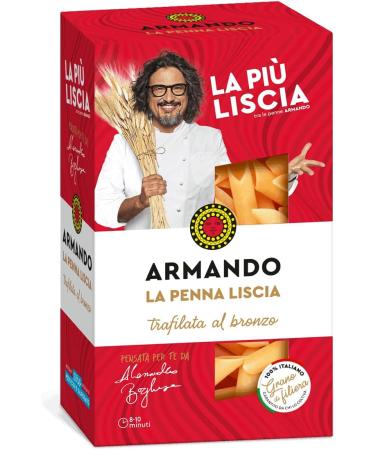 12 x Armando La Penna Liscia Bronze Drawn Noodles 100% Italian Pasta 500 g + Italian Gourmet Polpa di Pomodoro 400 g Tin - Buy Online on GoSupps.com