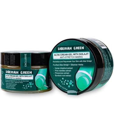 Siberian Green Altai Cream-Gel Anti Stretch Marks with Shilajit & Siberian Herbs - 100 ml | Best Stretch Mark Solution - Buy Online on GoSupps.com