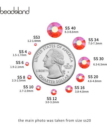 Beadsland 288 Piece Flat Back Rhinestones - SS30 Orange Nail Crystals (6.4-6.6mm) for Stunning Nail Art - Buy Online on GoSupps.com