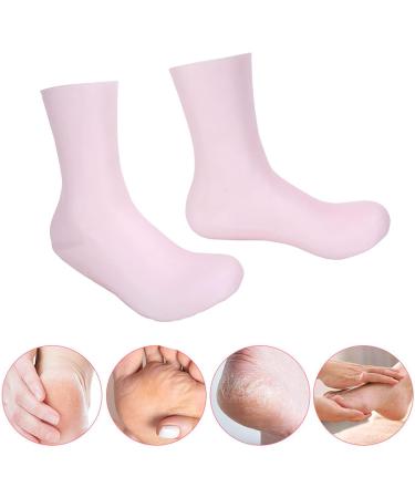 Silicone Socks Shock for Absorption Pressure Silicone Moisturizing Socks Prevent Cracking Silicone Gel Socks for Women and Men(L) - Buy Online on GoSupps.com