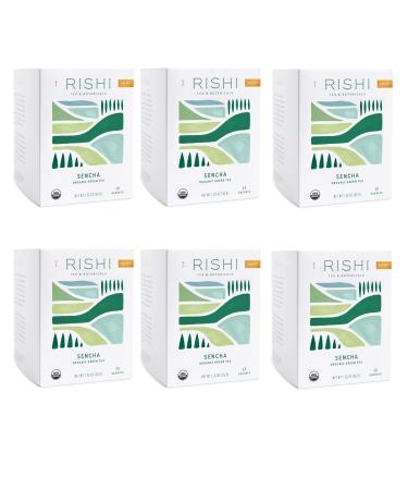 Rishi Tea Organic Green Herbal Immune Support, Antioxidants, 15 Sachets, Sencha, 8.28 Oz (Pack of 6)