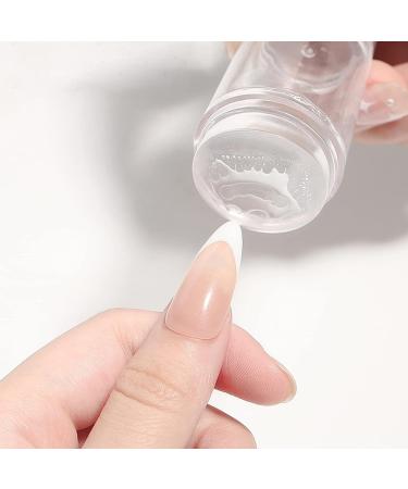 French Tip Nail Stamp Clear Silicone Stamping Kit - Soft Silicone Stamper with Jelly Scraper for Nail Art - Buy Online on GoSupps.com