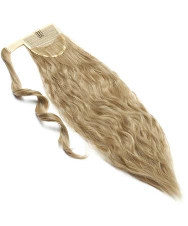 Tess Middle Blond Ponytail Hair Extensions - Clip-in Corn Wave Zopf - Real Hair Look - 20 (50cm) - 90g - Affordable Velcro Connection - Buy Online on GoSupps.com