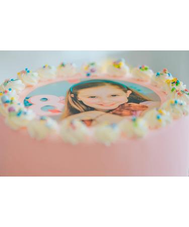 XL Premium Edible Cake Topper - Custom Photo Fondant Image for Birthdays & Special Occasions - Round 28 cm - Buy Online on GoSupps.com