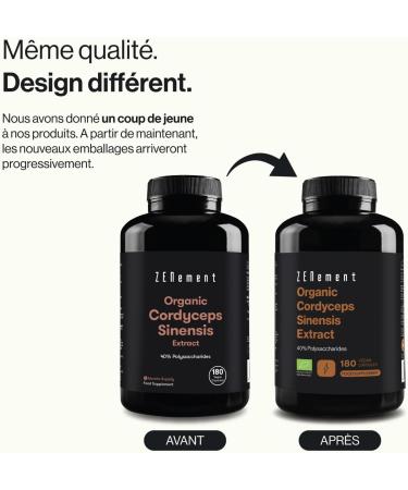 Cordyceps Sinensis BIO CS-4 6.500mg - 6 MONTHS - 180 capsules of vital mushroom extract CS-4 (10:1) - 40% Bioactive Polysaccharides - Vegan - WITHOUT additives gluten - laboratory controlled - Buy Online on GoSupps.com