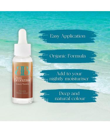 Beau Bronzage - Tanning Bronzing Drops - Add to your Moisturiser Lotion or Mousse - For a Gradual Streak-free Tan - Deep and Natural Tan - Vegan Never Tested on Animals - 30ml - Buy Online on GoSupps.com