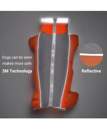 Buy Waterproof Dog Jacket - Fleece Lined Winter Coat for Dogs | Warm & Stylish | Autumn Orange Size L - Buy Online on GoSupps.com