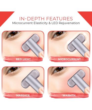 Red Light Therapy Wand for Face - 4-in-1 Anti-Aging & Skin Tightening Tool | Stellar Silver Rejuvenation Massager - Buy Online on GoSupps.com