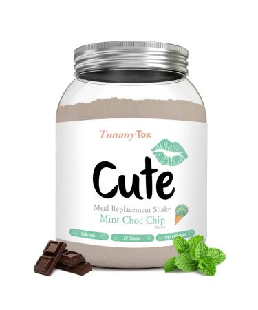 Cute Nutrition Mint Chocolate Meal Replacement Shake - Diet Shake for Women 500g - Bonus E-book with Exercise Plan - By TummyTox Mint Choc Chip