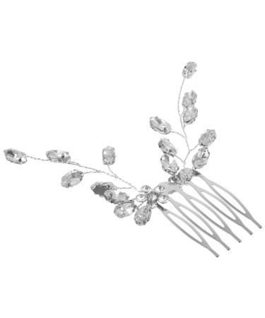 FOMIYES Hair Comb Rhinestone Wedding Hair Comb Leaf Hair Comb Decor Wedding Hair Accessory