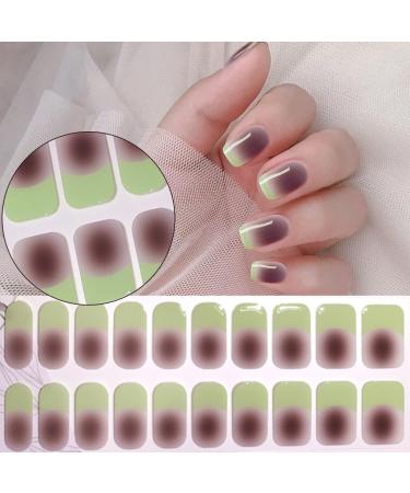 Ruarby Acrylic Press on Nails Almond Fake Nails Colorful Striped Glues on Nails False Nails Stick on Nails for Women Girls - Buy Online on GoSupps.com