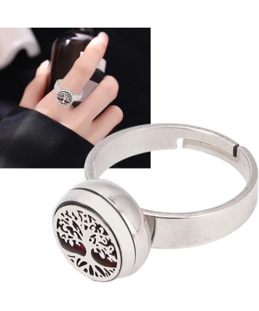 Stainless Steel Diffusorringe for Essential Oils | Aesthetic Aromatherapy Jewelry for Women & Girls | Portable Gift Idea (R36-3) - Buy Online on GoSupps.com