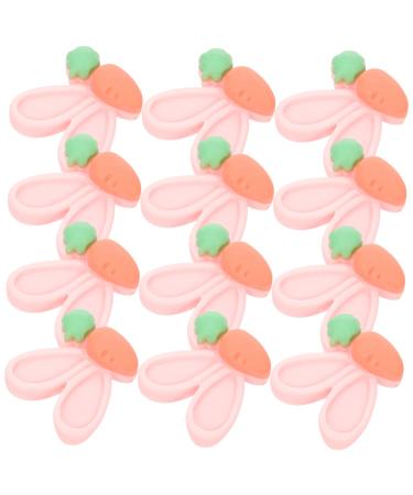 HOMSFOU 40pcs Bunny Ears Phone Cover Accessories Dainty Jewelry Diy Crafts Supply Jewelry Charm Tibetan Beads Diy Phone Case Decors Vase Diy Craft Decoration Material Resin Cell Phone 2x1.8cm Pink