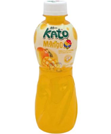 KATO Fruit Juice Drink with Nata De Coco Assorted Flavours - Pack of 5 - Orange Mango Grape Lychee Strawberry - Authentic Fruit Flavours - Chewy Nata De Coco Cubes - Refreshing On-the-Go Beverages - Buy Online on GoSupps.com