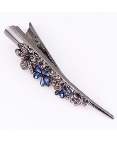 Lurrose Dark Blue Rhinestone Duckbill Clips for Women | Alligator Hair Clips | Long Beak Hair Clip - Buy Online on GoSupps.com