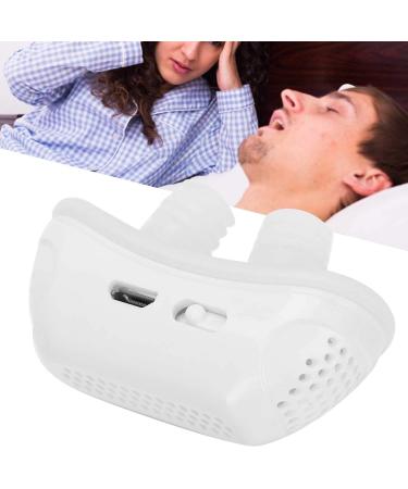 Anti Snoring Device Sleep Apneas Devices Snoring Solution Electric Anti Snoring Device USB Household Unisex Portable for Sleep for All Nose Shapes (White)