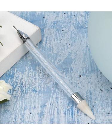 Cuque Crazy Fashionable Stable and Durable Nail Dot Pen Nail Art Dot Pen for Home Beauty Salon(White Crayon)