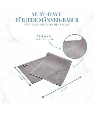 Carenesse 6-Pack Gray Shaved Towels 22x70 cm | Premium 100% Cotton Eco-Friendly Shaver Towels for Studios | Hygienic & Suction-Strong Quality - Buy Online on GoSupps.com