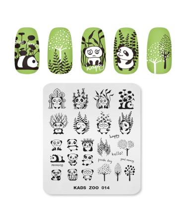KADS Nail Art Stamping Plates Set Image Template Stencils Pattern with Stamping Plates Holder Case Organizer (ZO014)