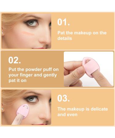 35pcs Finger Puff Mini Makeup Sponges for Foundation, Concealer & Eye Shadow - Soft Beauty Cosmetic Tools (White, Pink, Blue, Black, Skin Colors) - Buy Online on GoSupps.com