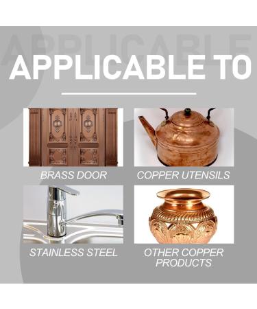 Copper Cleaner for Pots and Pans Brass Cleaner and Polish Gently Rust Removal for Metal 100 Ml - for Kitchen Accessories Instruments for Brass (3PCS) 2pcs - Buy Online on GoSupps.com