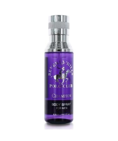 Beverly Hills Polo Club Body Spray for Men - BHPC Champion - Notes of Vanilla Lily Oakmoss & Patchouli - Long Lasting Body Mist Cologne Scent - Ideal Gift for Him 6oz
