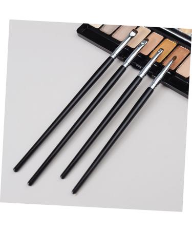 IWOWHERO 4pcs Eye Shadow Brush Set Eyeshadow Brush Fine Precision Eyeliner Brush Black Wooden Handle - Buy Online on GoSupps.com