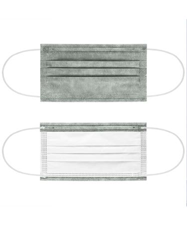 NU R 10pcs 3 Ply Disposable Face Mask Mask with Filter Layer and Elastic Earloop Retail Sealed bags Grey - Buy Online on GoSupps.com