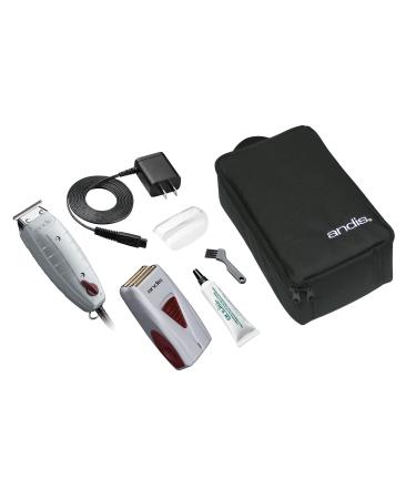 Andis 17195 Finishing Combo: T-Outliner Trimmer & Pro Foil Lithium Titanium Shaver - Complete Professional Hair Clippers and Trimmer Kit for Men - Buy Online on GoSupps.com