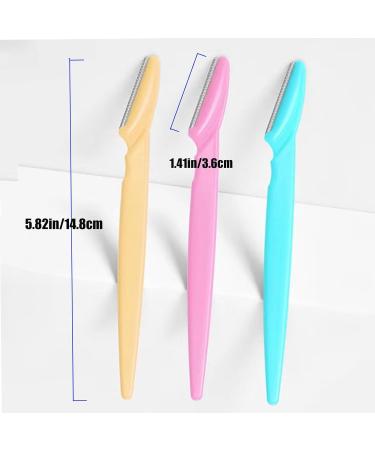 12-Pack Eyebrow Razor Set - Portable Trimmer & Face Hair Remover for Men & Women - Yellow Pink Blue - Buy Online on GoSupps.com