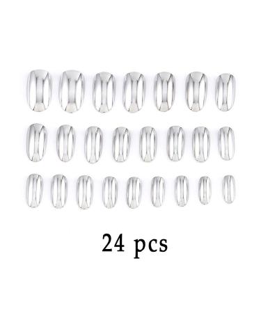 Buy Sethain Glossy Oval Press-On Nail Tips - 24 Piece Complete Set for Women & Girls | International Shipping - Buy Online on GoSupps.com
