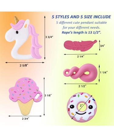 Sensory Chew Necklaces for Girls - 5 Pack Autism Teething Necklace Chew Toys for Kids with ADHD - Silicone Chewable Necklaces Reduce Chewing & Fidgeting - Perfect for Children & Adults with Special Needs - Buy Online on GoSupps.com