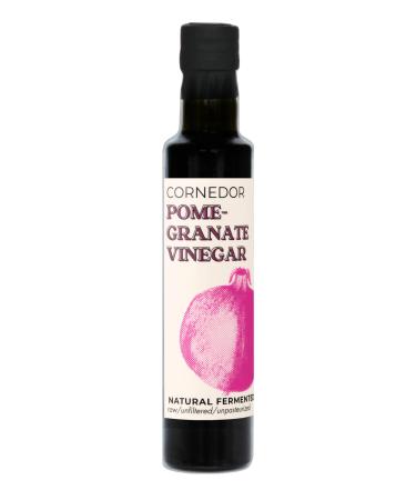 CORNEDOR CORNEDOR - Pomegranate Vinegar | 250 ml | Raw unfiltered unpasteurized with the mother | 100% natural fermented pomegranate juice | Salad dressing marinades cooking