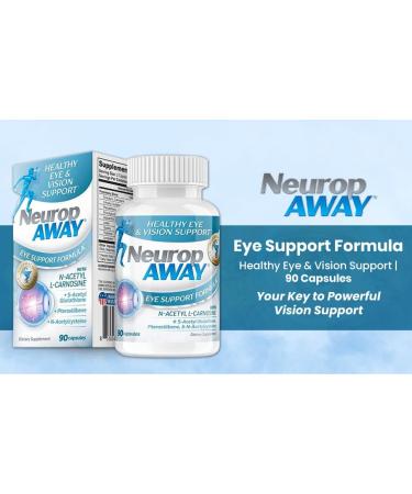 NeuropAWAY Eye Support Supplement 60CT with Lutein N-Acetyl L-Carnosine S-Acetyl Glutathione N-Acetyl Cystiene Pterostilbene Lycopene Zeaxanthin to Support Healthy Vision Helps Blurry and Dry Eyes Eye Support 60CT - Buy Online on GoSupps.com