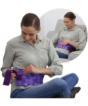 Nature Creation Menstrual Cramps Reliever - Microwave Heating Pad for Cramps, Hips and Back Pain Relief - Aromatic Heat Pack Microwavable & Reusable for Stress Relief - 1 Pack Purple Flowers